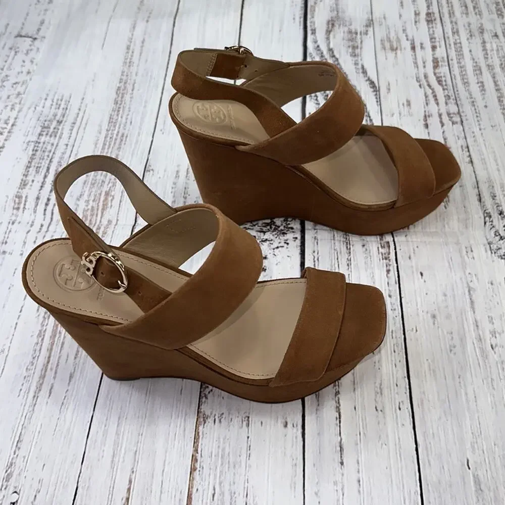 TORY BURCH Loretta Platform Wedge 7.5